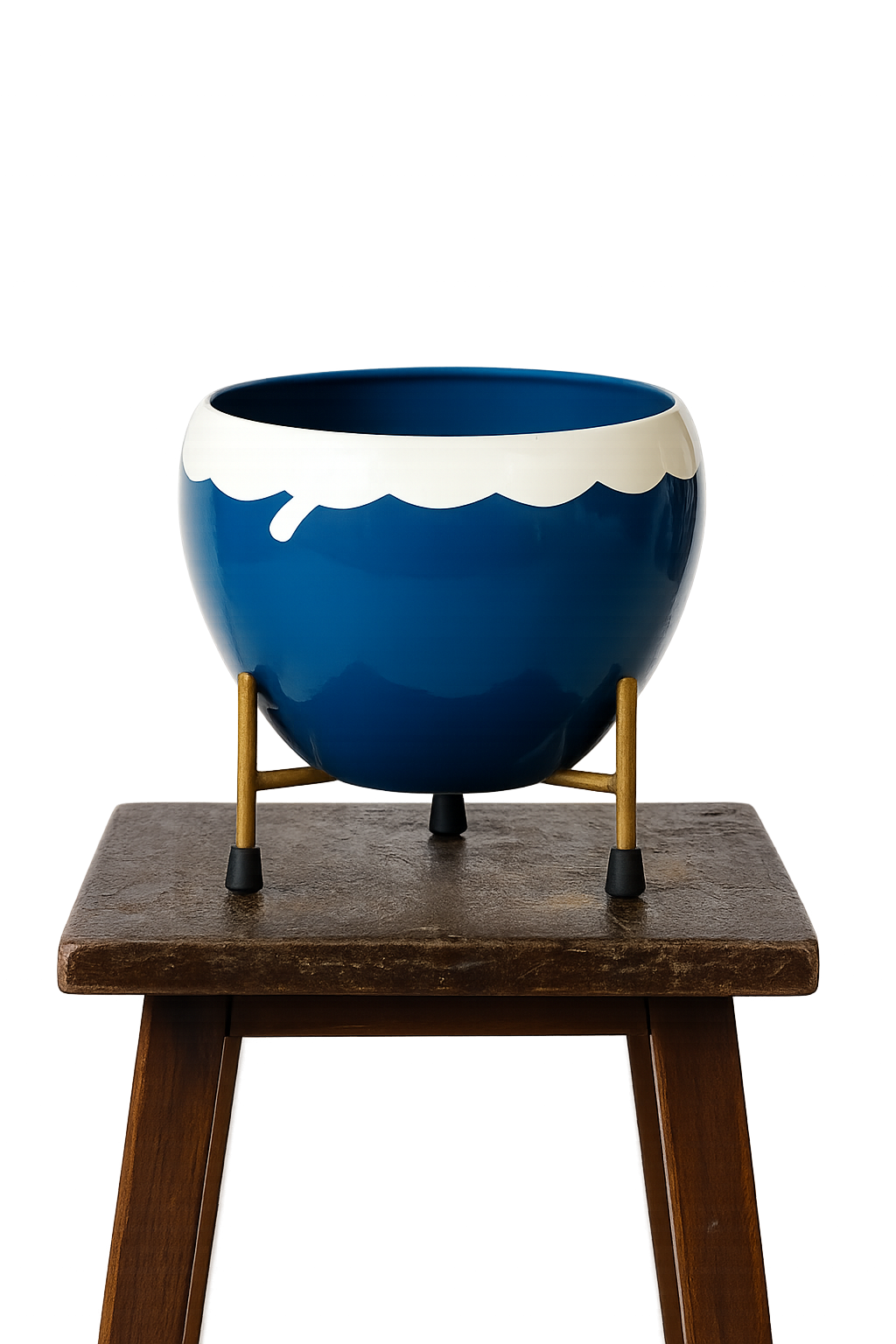 Pot with stand for indoor plants.