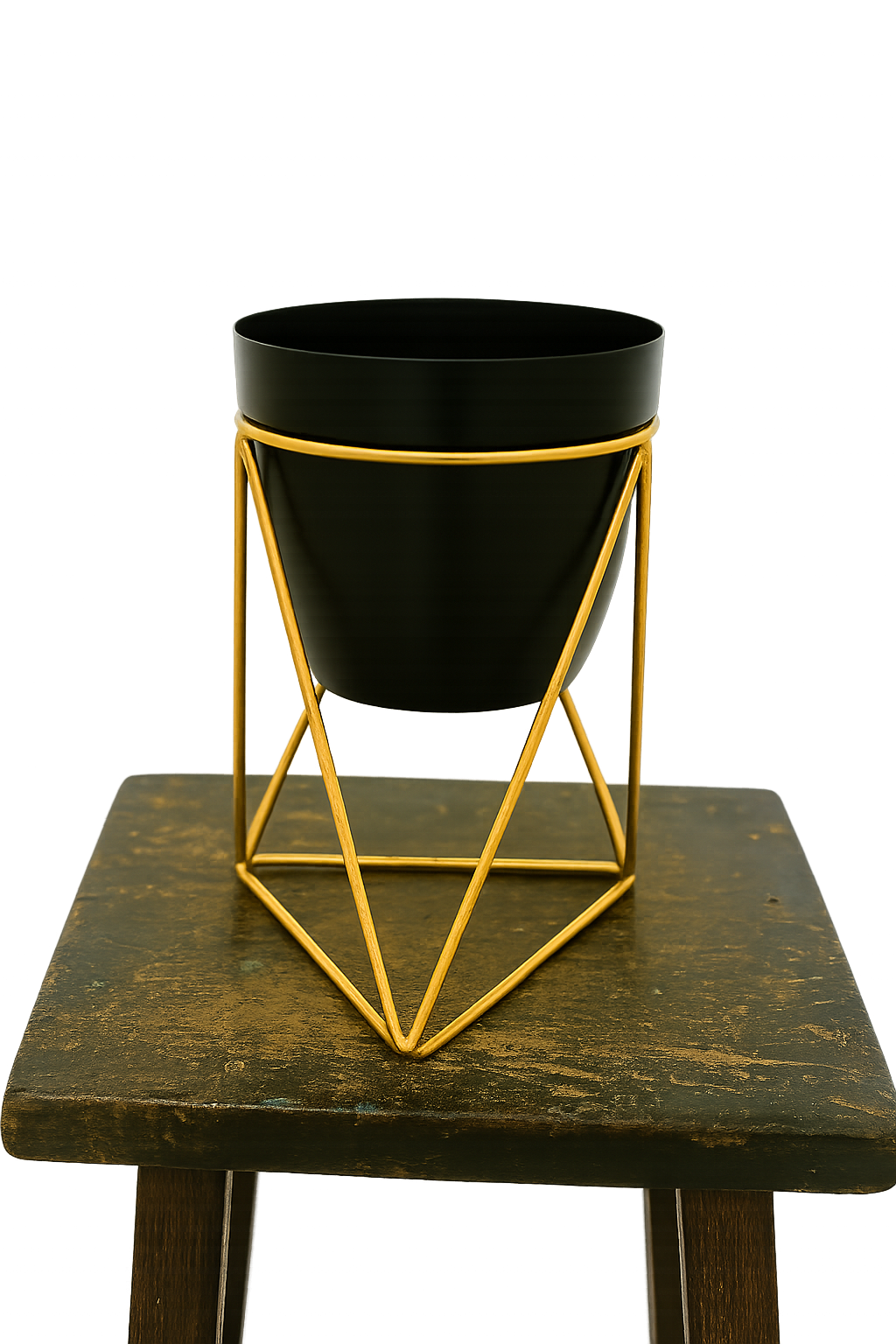 Pot with stand for indoor plants.