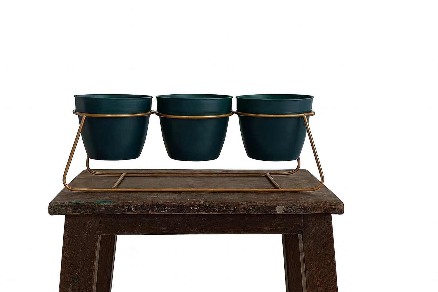 Desktop Metal 3 planters with stand.