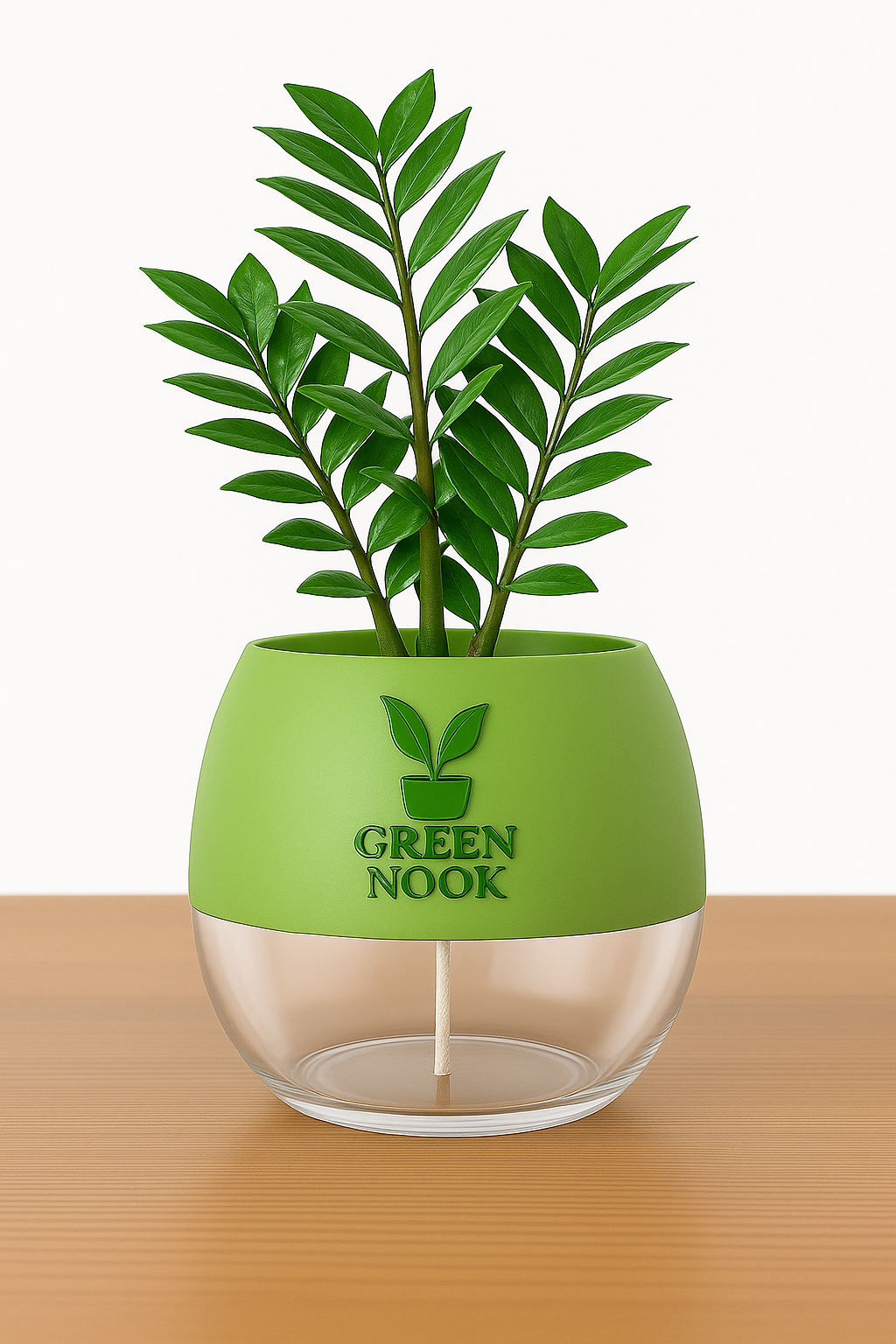 Zamioculas Zamiifolia plant live air purifying indoor plant with self watering pot.