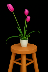 Artificial Flower with Pots set of 1.