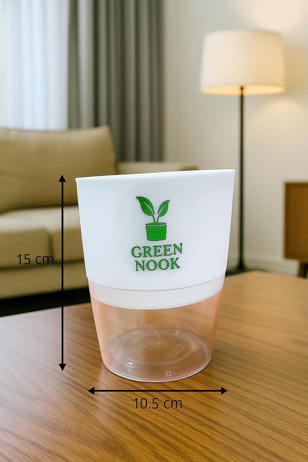 Self Watering Pot for indoor plants -Terry type-Pack of 3.