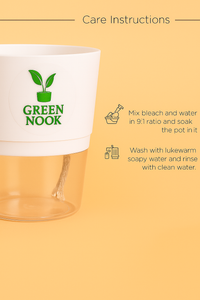 Self Watering Pot for indoor plants -Terry type-Pack of 3.