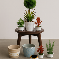 Artificial Flower with Pots set of 1.