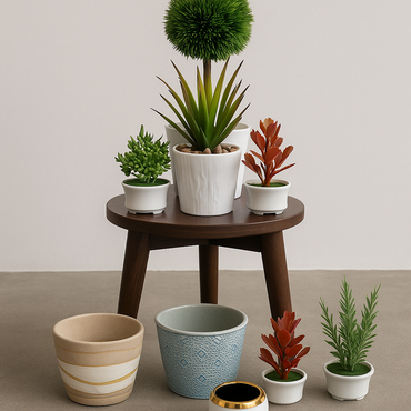 Artificial Flower with Pots set of 1.