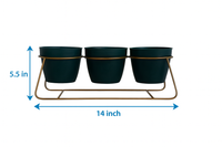 Desktop Metal 3 planters with stand.