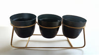 Desktop Metal 3 planters with stand.